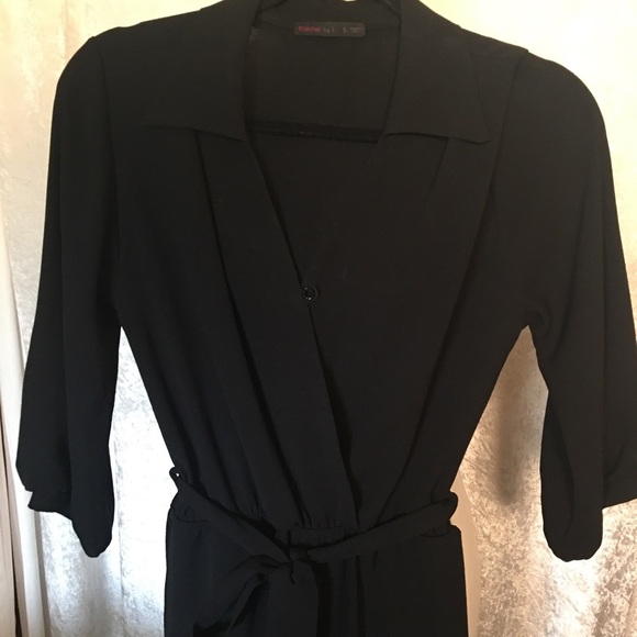 Fraiche by J V neck Black Jumpsuit Size Small - Picture 1 of 14